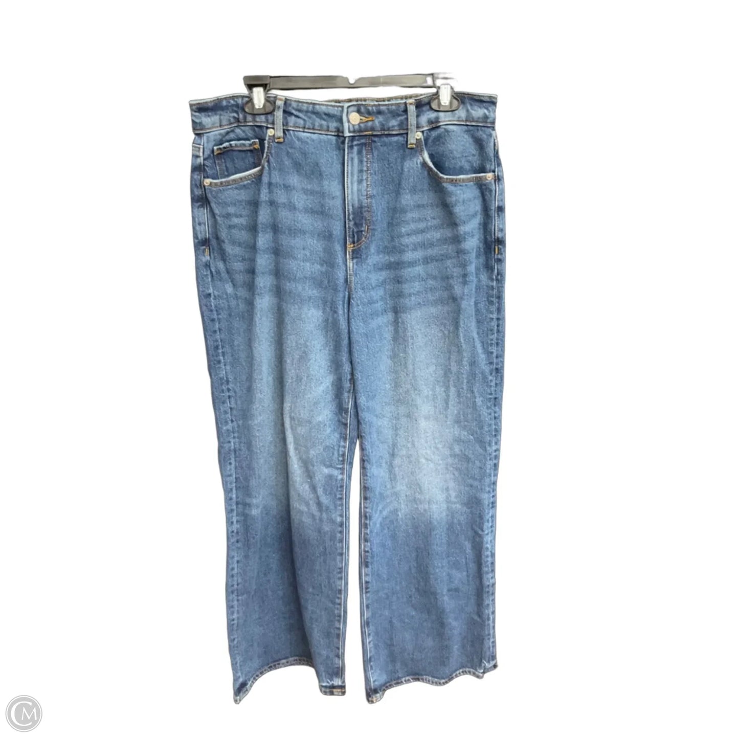 Jeans Wide Leg By Loft In Blue Denim, Size: 10