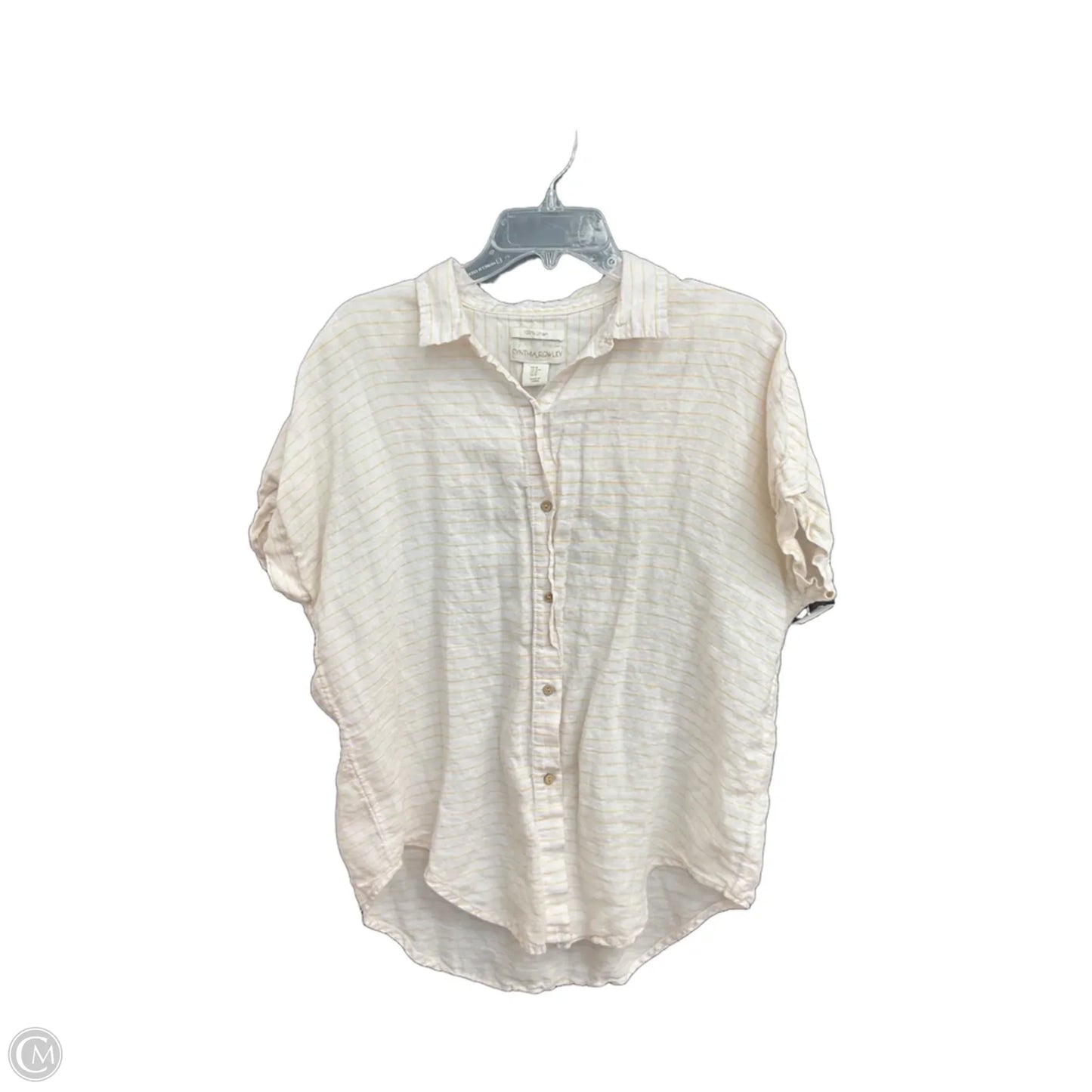 Top Short Sleeve By Cynthia Rowley In Striped Pattern, Size: M