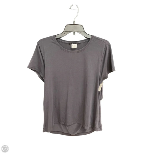 Athletic Top Short Sleeve By Athleta In Grey, Size: M