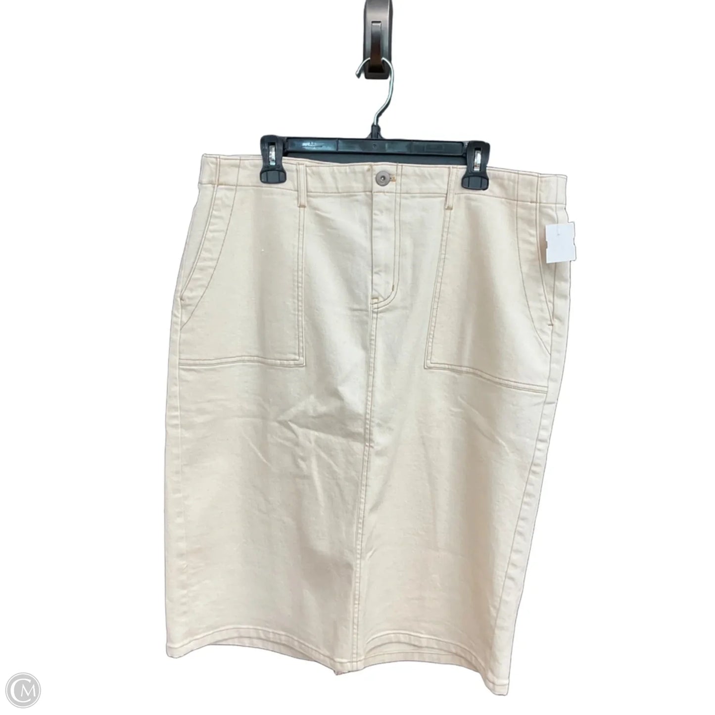 Skirt Midi By J. Jill In Cream, Size: 18