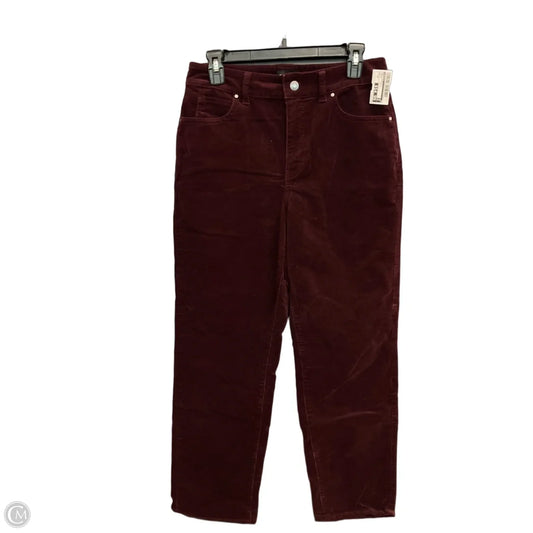 Pants Corduroy By Talbots In Maroon, Size: 8p