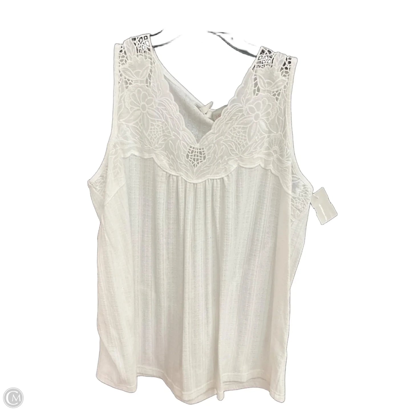 Top Sleeveless By Maurices In White, Size: Xxl