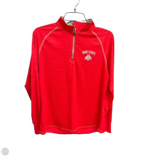 Athletic Top Long Sleeve Collar By Colosseum In Red, Size: Xl