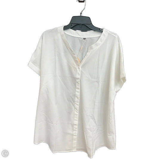 Top Short Sleeve By Clothes Mentor In White, Size: Xxl