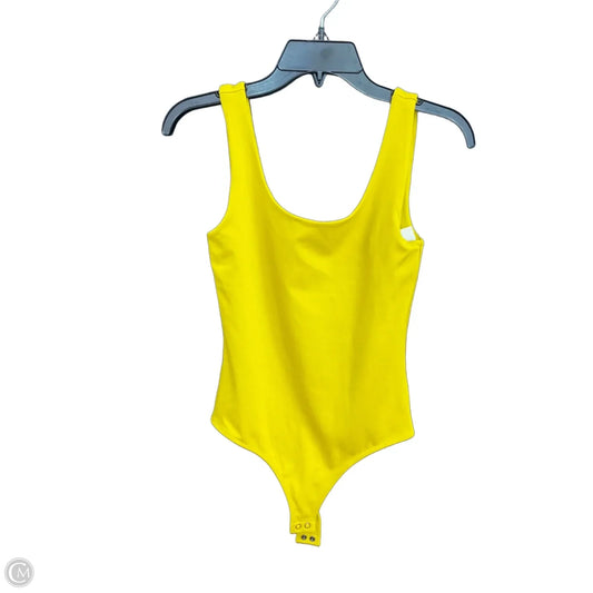 Bodysuit By Express In Yellow, Size: Xs