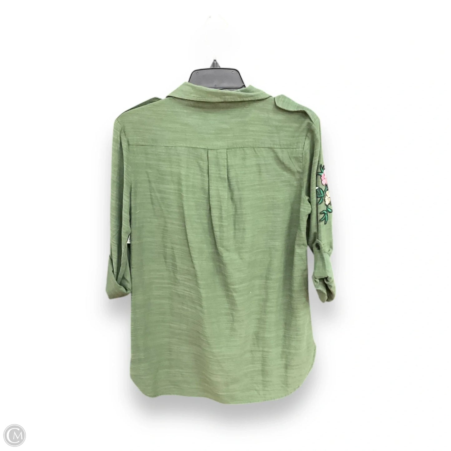Blouse Long Sleeve By Saks Fifth Avenue In Green, Size: Sp