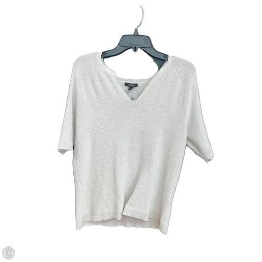Top Short Sleeve By Alfani In Silver, Size: L