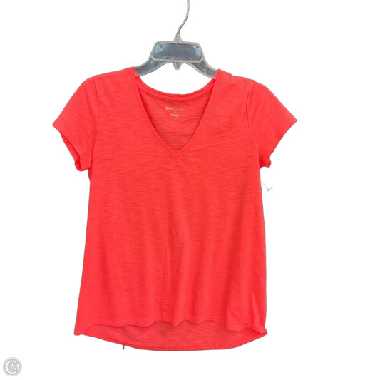 Top Short Sleeve Designer By Lilly Pulitzer In Orange, Size: S