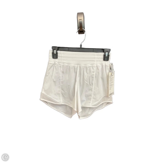 Athletic Shorts By Lululemon In White, Size: Xs