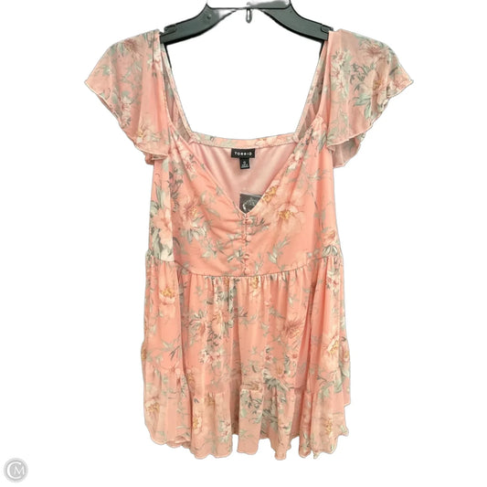 Top Sleeveless By Torrid In Pink, Size: L