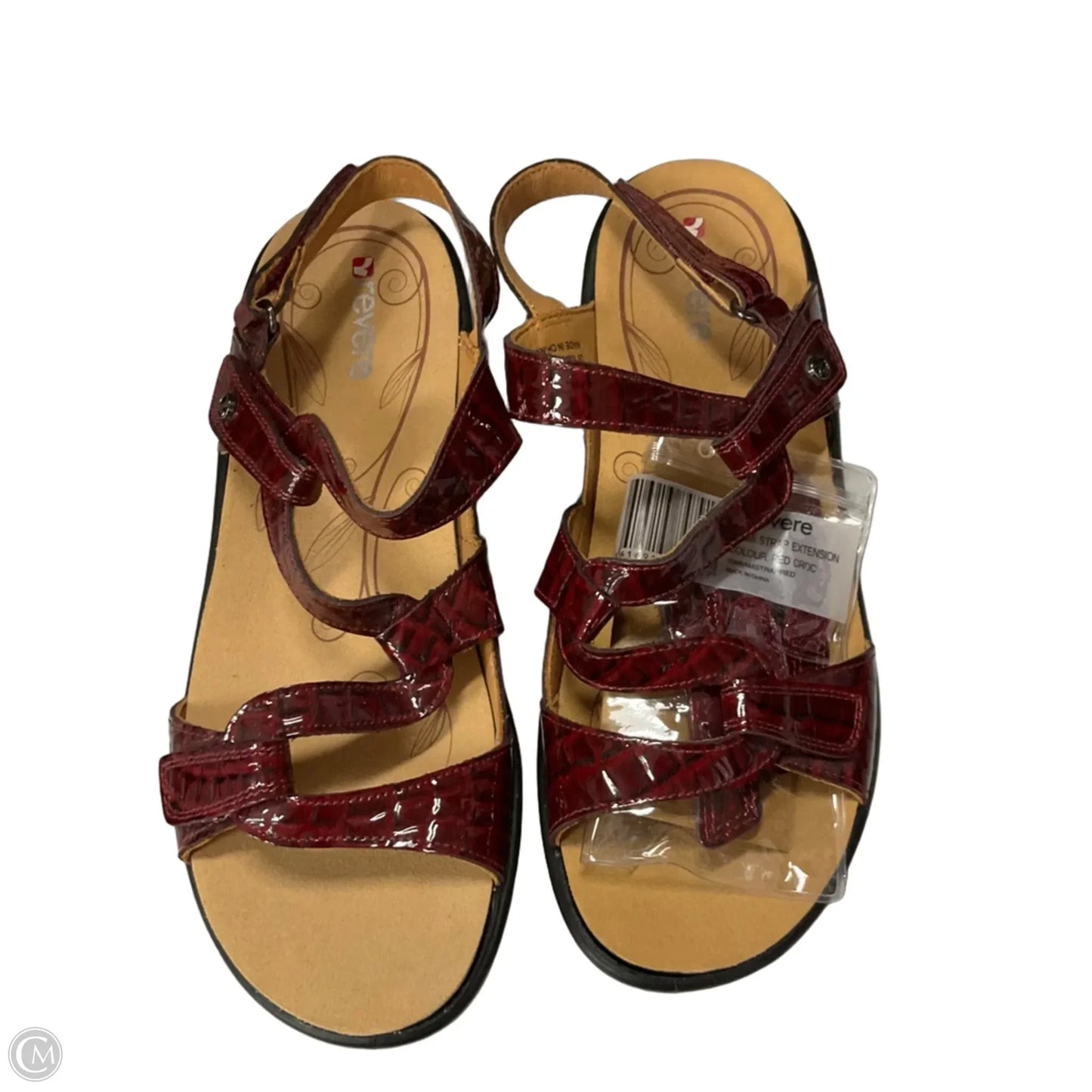 Sandals Flats By Clothes Mentor In Maroon, Size: 8