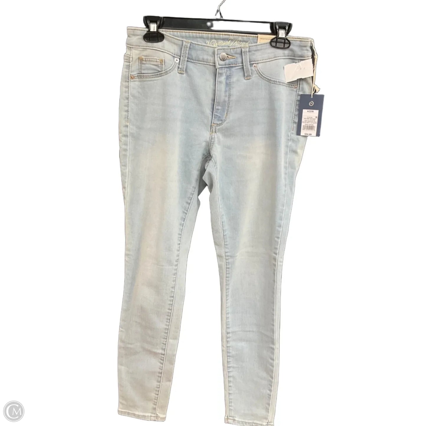 Jeans Skinny By Universal Thread In Blue Denim, Size: 4