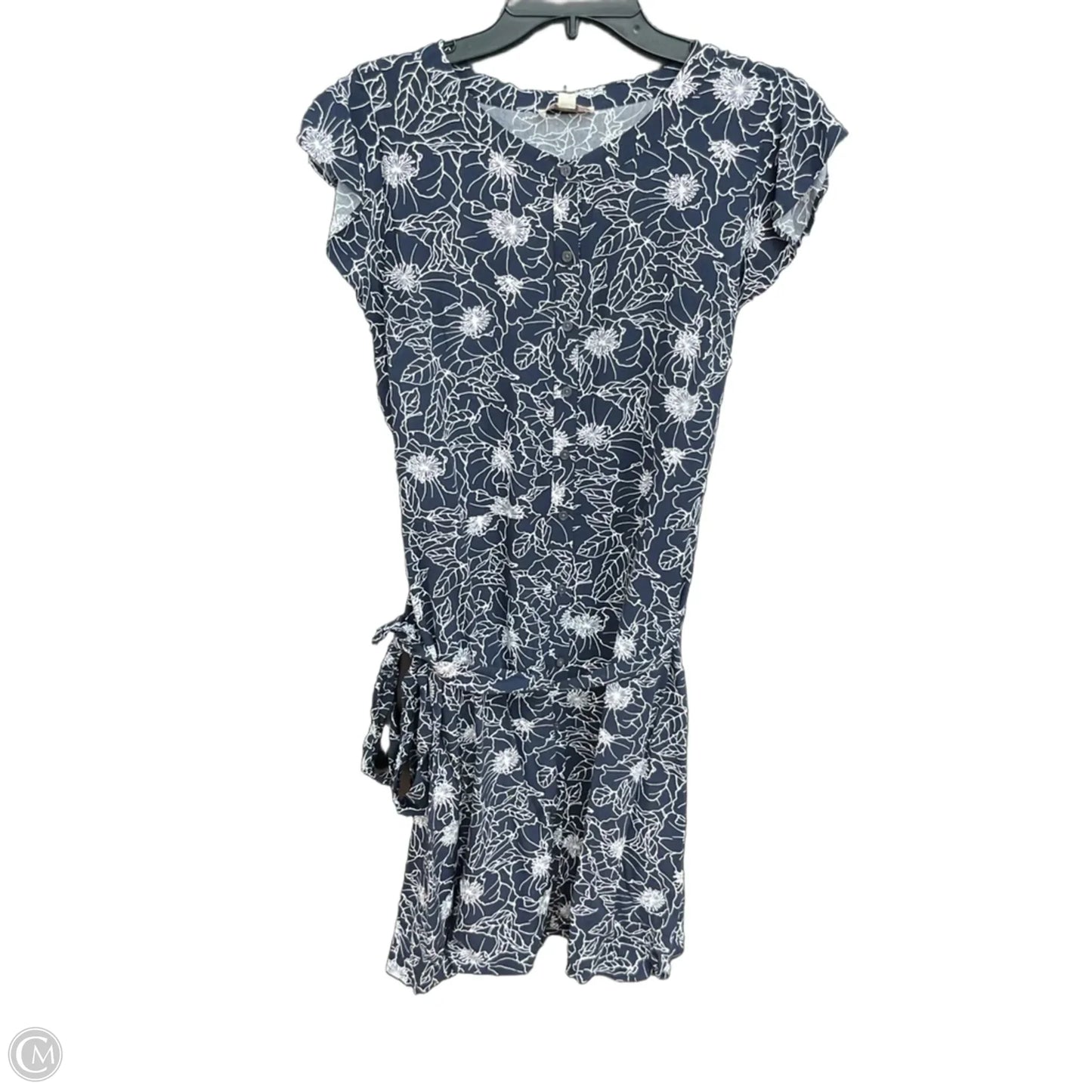 Dress Casual Short By Loft In Blue & White, Size: L