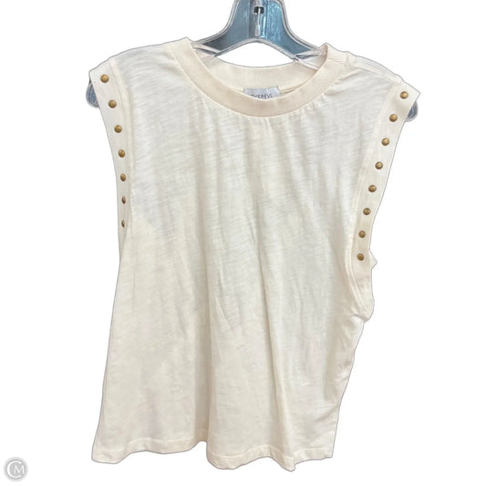 Top Sleeveless By Evereve In Cream, Size: S