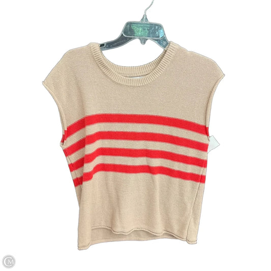 Vest Sweater By Evereve In Striped Pattern, Size: S