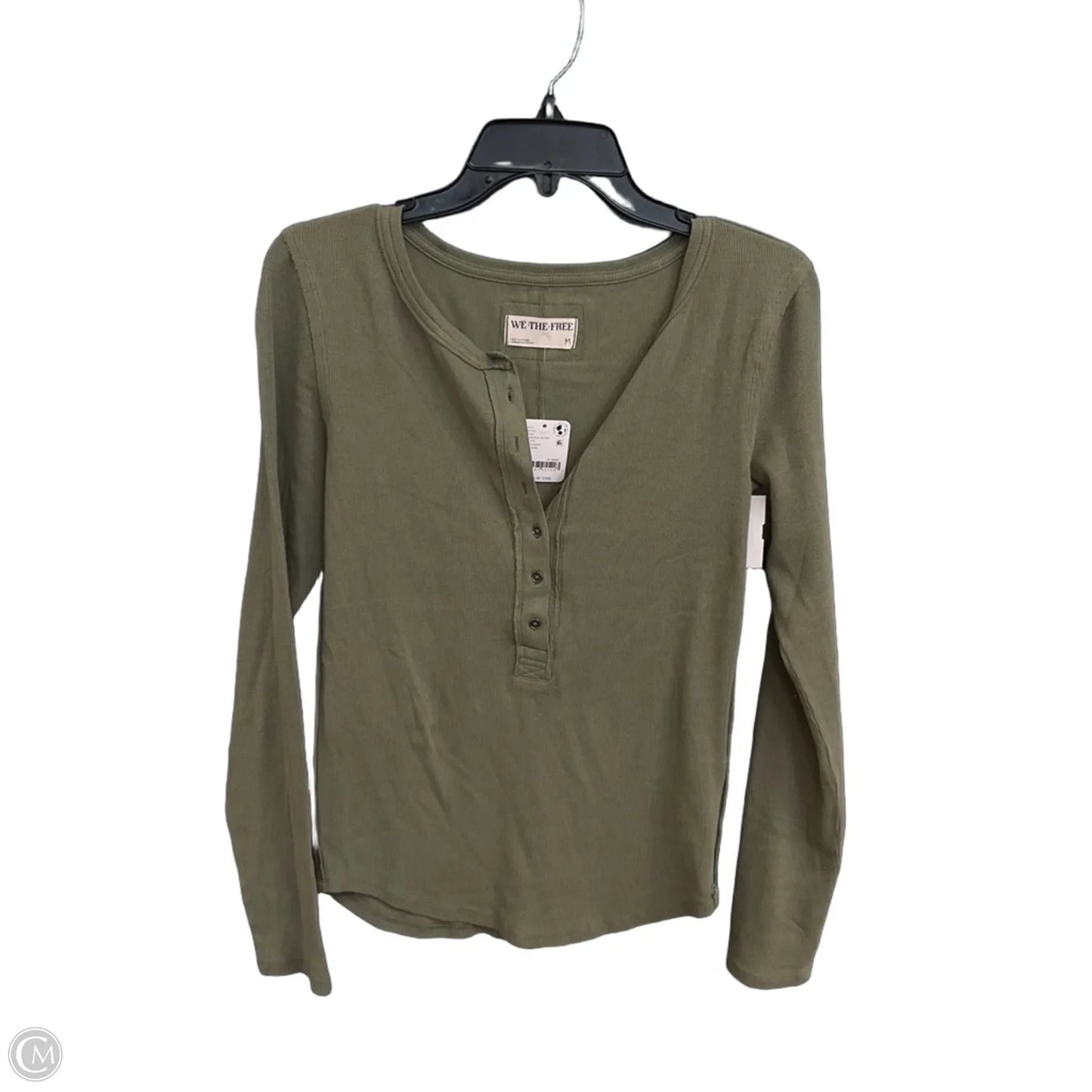 Top Long Sleeve Basic By We The Free In Green, Size: M
