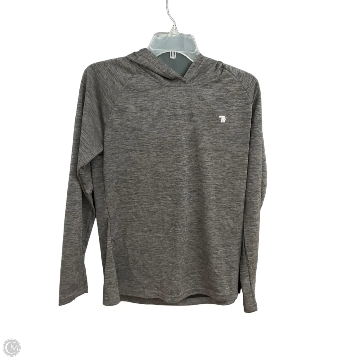 Athletic Top Long Sleeve Hoodie By Cmc In Grey, Size: S