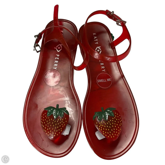 Sandals Flats By Katy Perry In Red, Size: 8