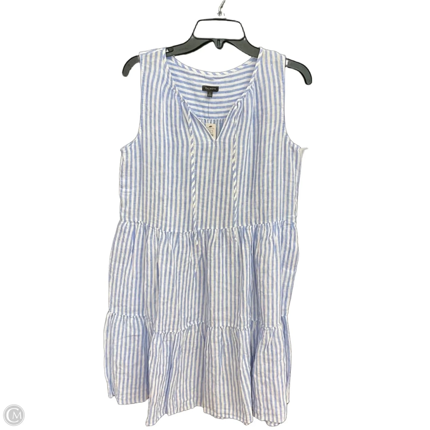 Dress Casual Midi By Talbots In Blue & White, Size: S