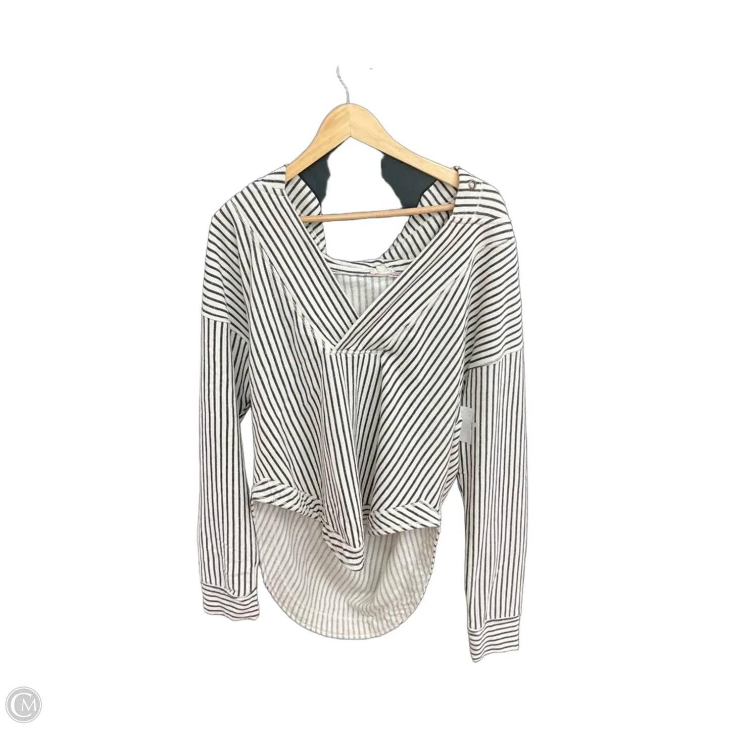 Top Long Sleeve By Pilcro In Striped Pattern, Size: L