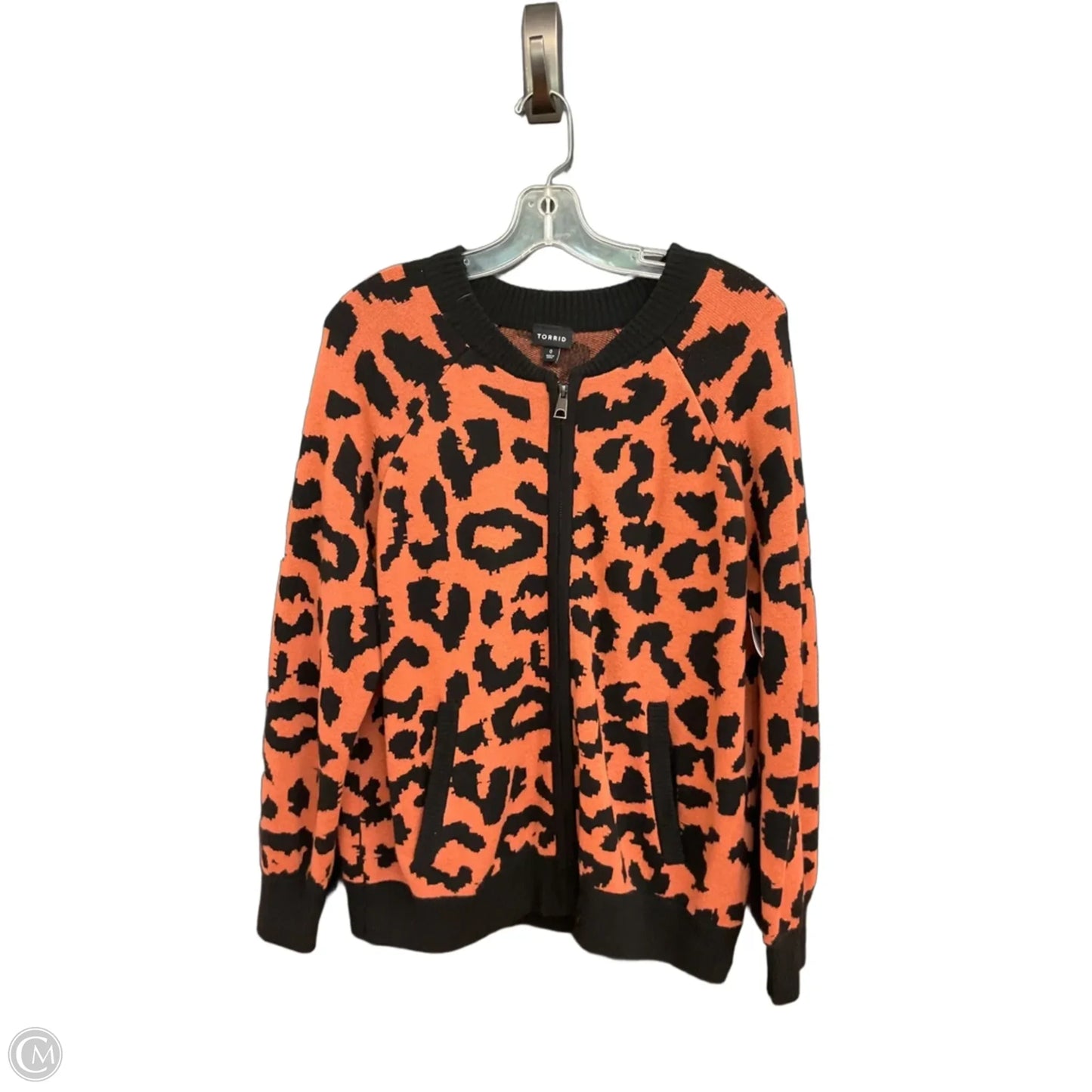 Sweater Cardigan By Torrid In Animal Print, Size: 0