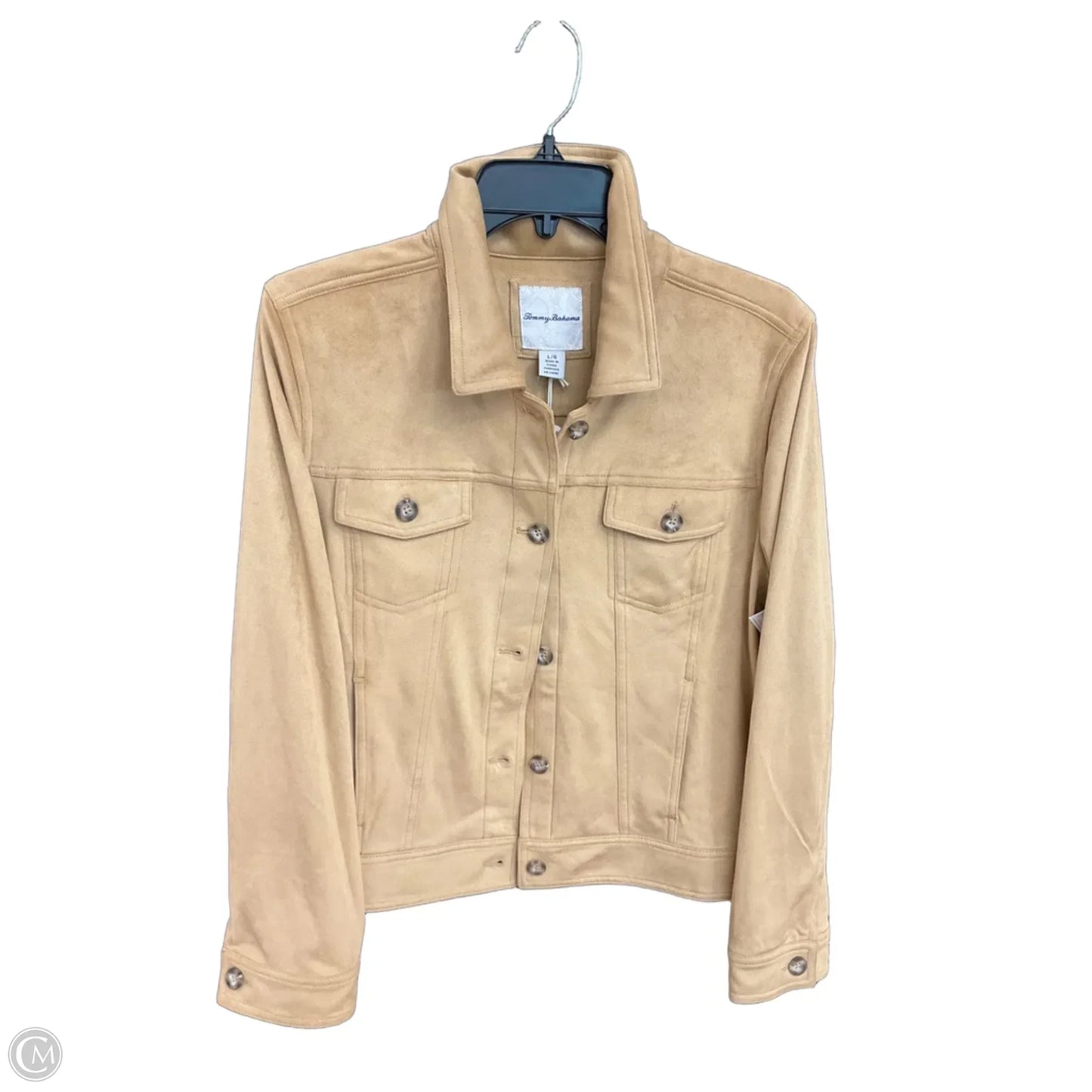 Jacket Moto By Tommy Bahama In Tan, Size: L