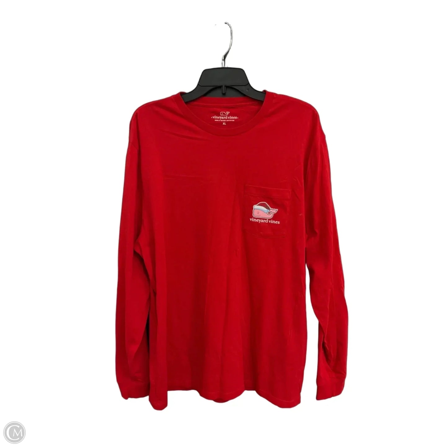 Top Long Sleeve By Vineyard Vines In Red, Size: Xl