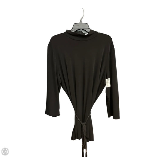 Top 3/4 Sleeve By Ralph Lauren In Black, Size: 2x