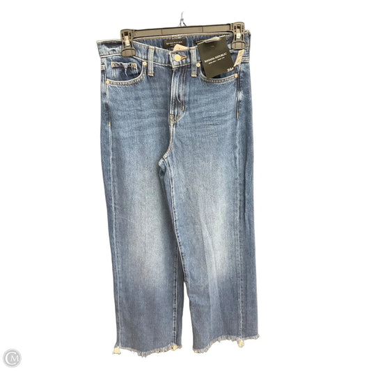 Jeans Wide Leg By Banana Republic In Blue Denim, Size: 2p