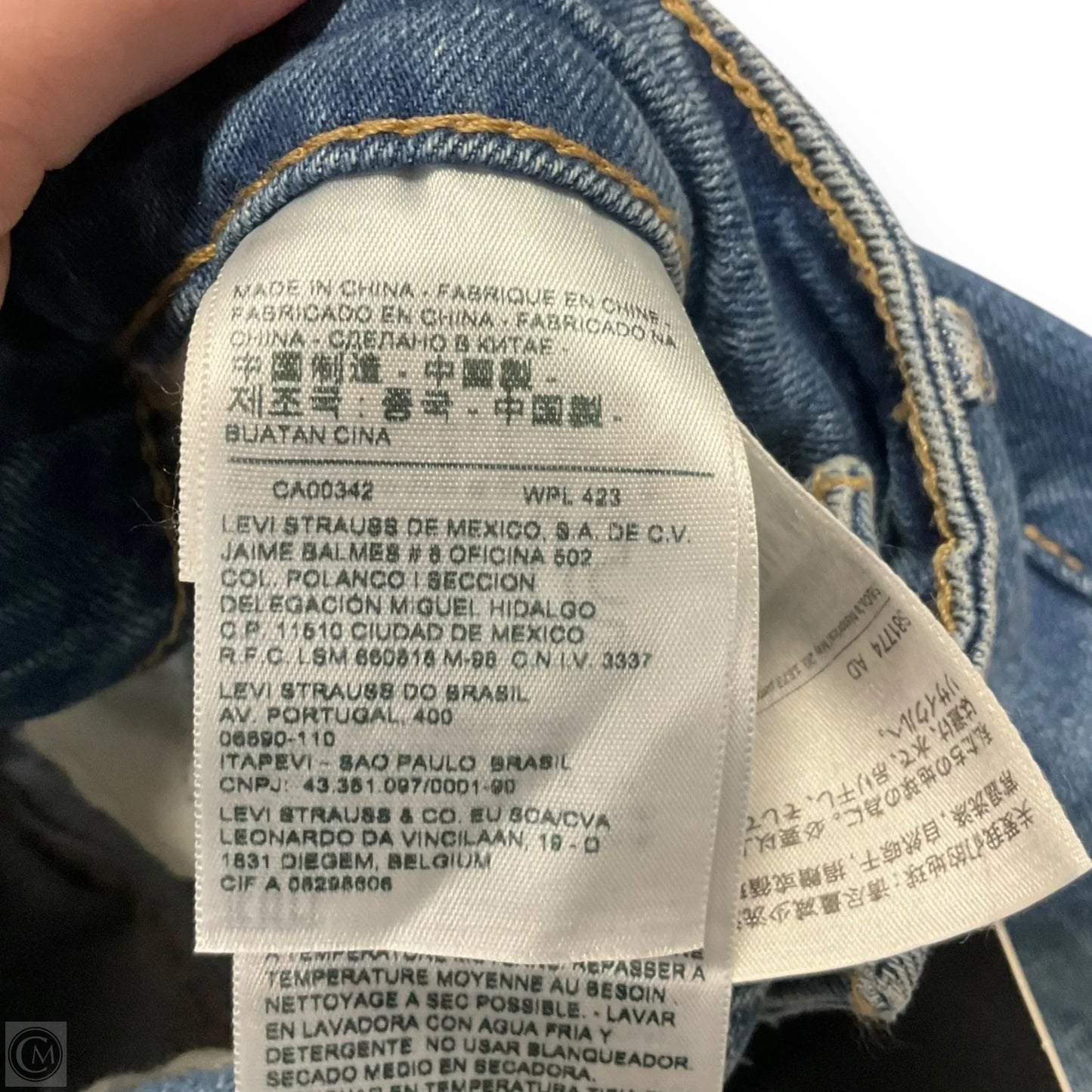 Jeans Skinny By Levis In Blue Denim, Size: 4