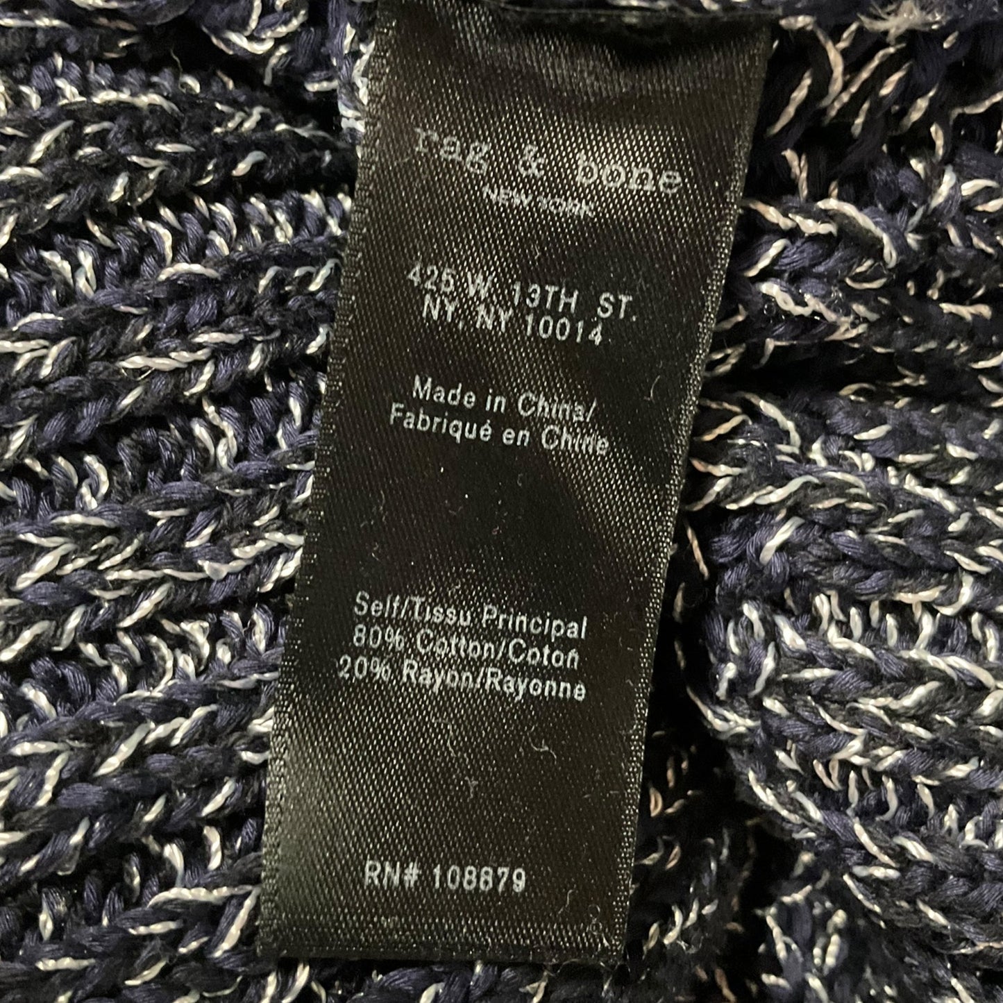 Sweater By Rag And Bone In Navy, Size: Xs