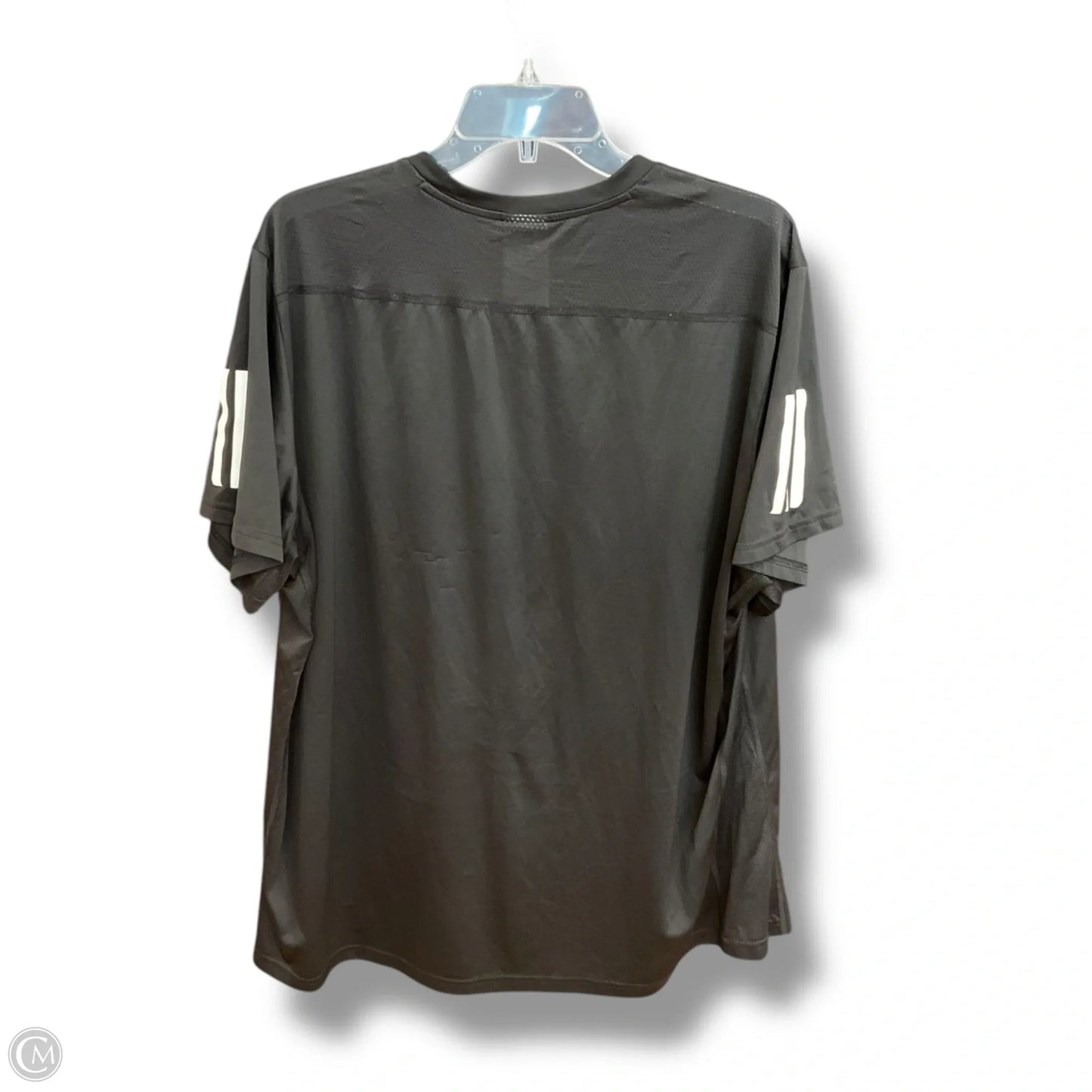 Athletic Top Short Sleeve By Adidas In Black, Size: 2x