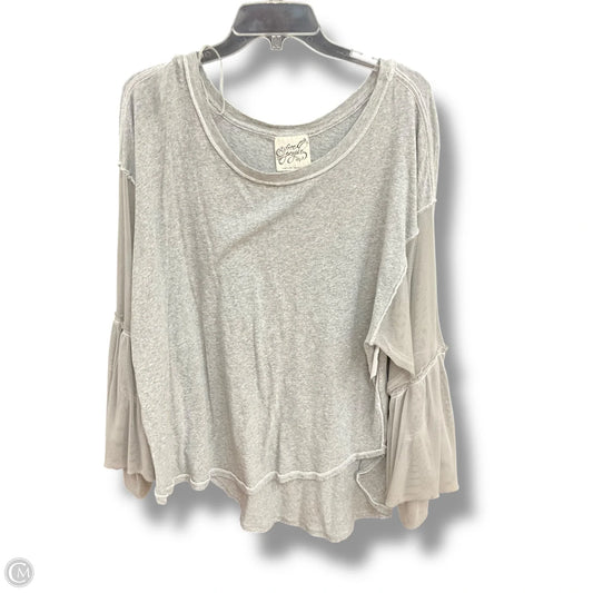 Top Long Sleeve By Free People In Grey, Size: L