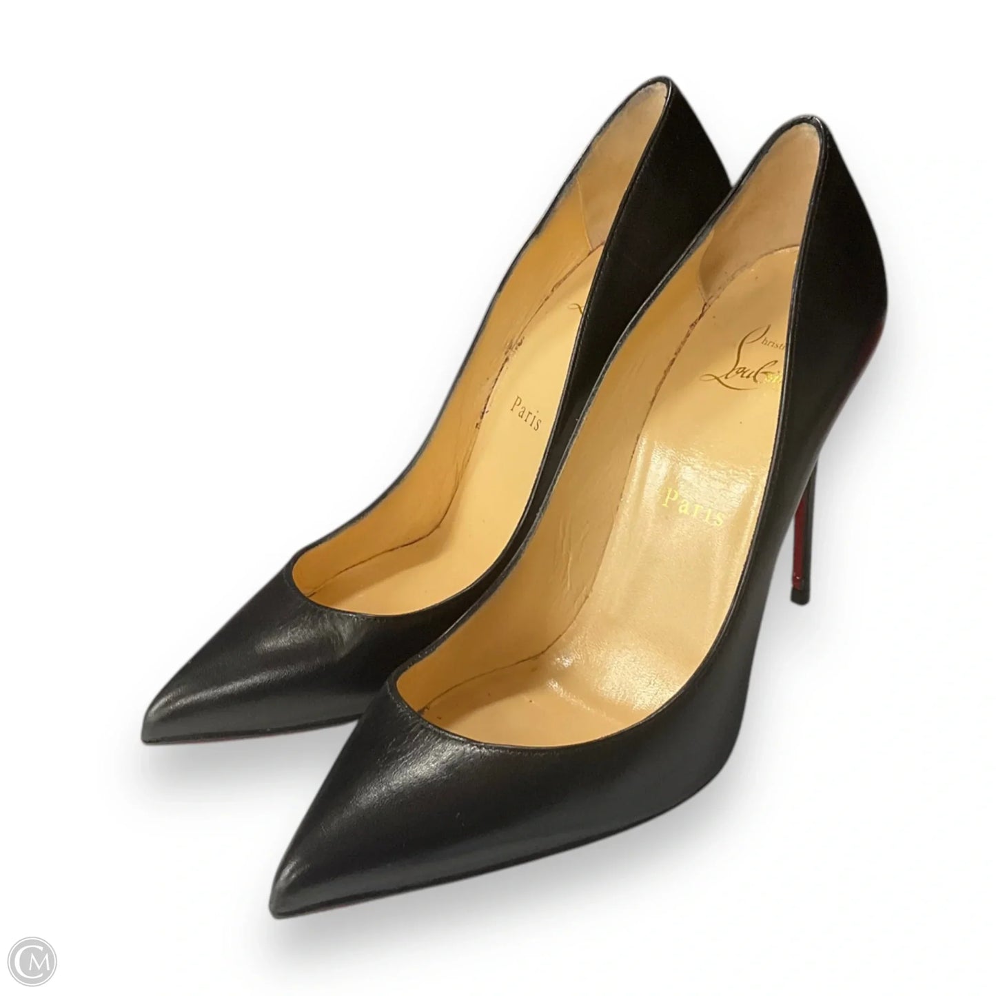 Shoes Luxury Designer By Christian Louboutin In Black, Size: 7