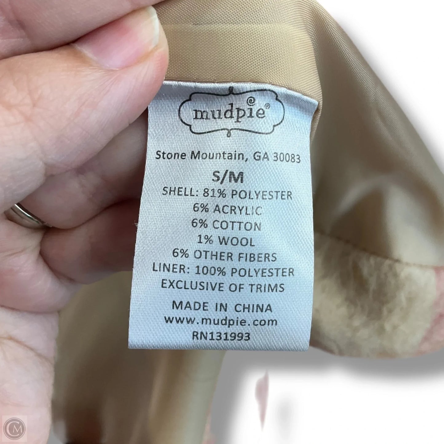 Coat Wool By Mudpie In Plaid Pattern, Size: S