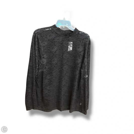 Top Long Sleeve By Lane Bryant In Black, Size: 2x