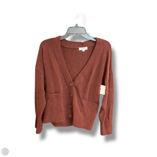 Sweater Cardigan By 525 In Brown, Size: M