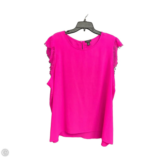 Top Sleeveless By Halogen In Pink, Size: 3x