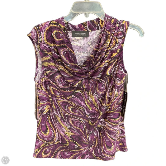 Top Sleeveless By Black Label In Purple, Size: M