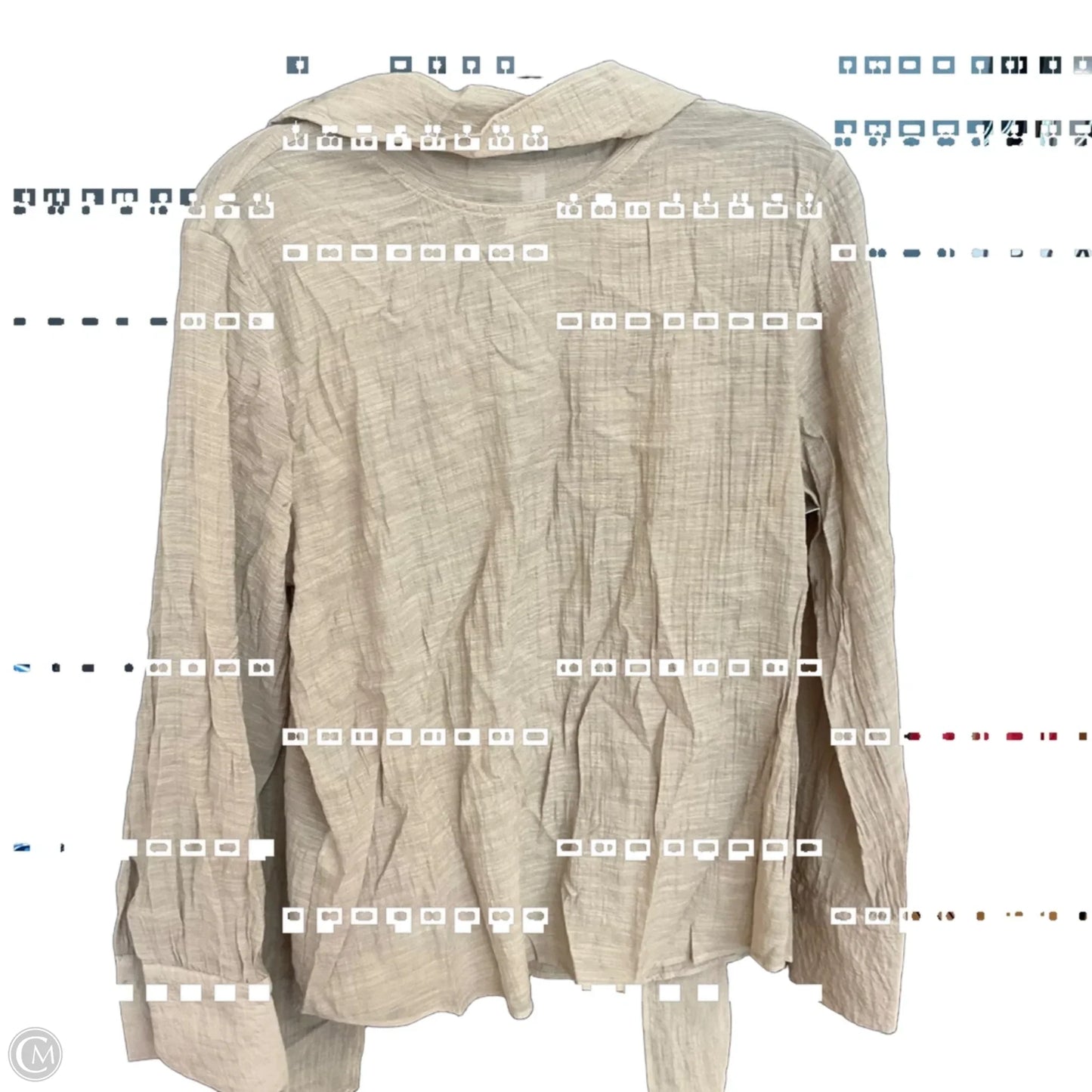 Top Long Sleeve By Mng In Gold, Size: M