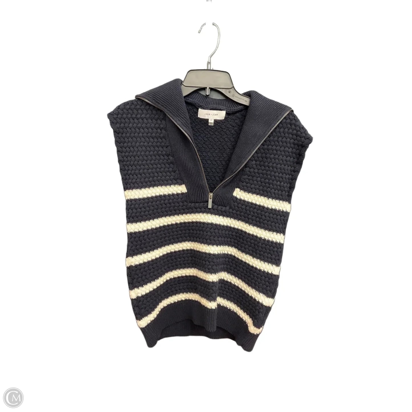 Sweater Short Sleeve By John + Jenn In Navy, Size: S