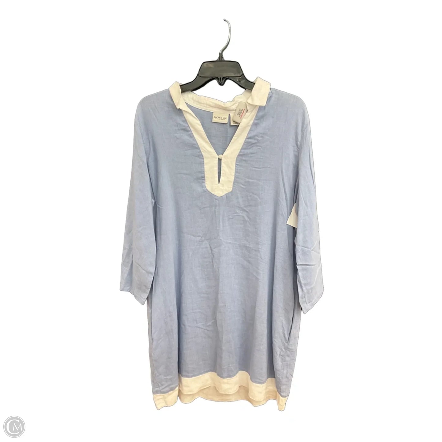 Dress Casual Midi By Rachel Zoe In Blue & White, Size: L
