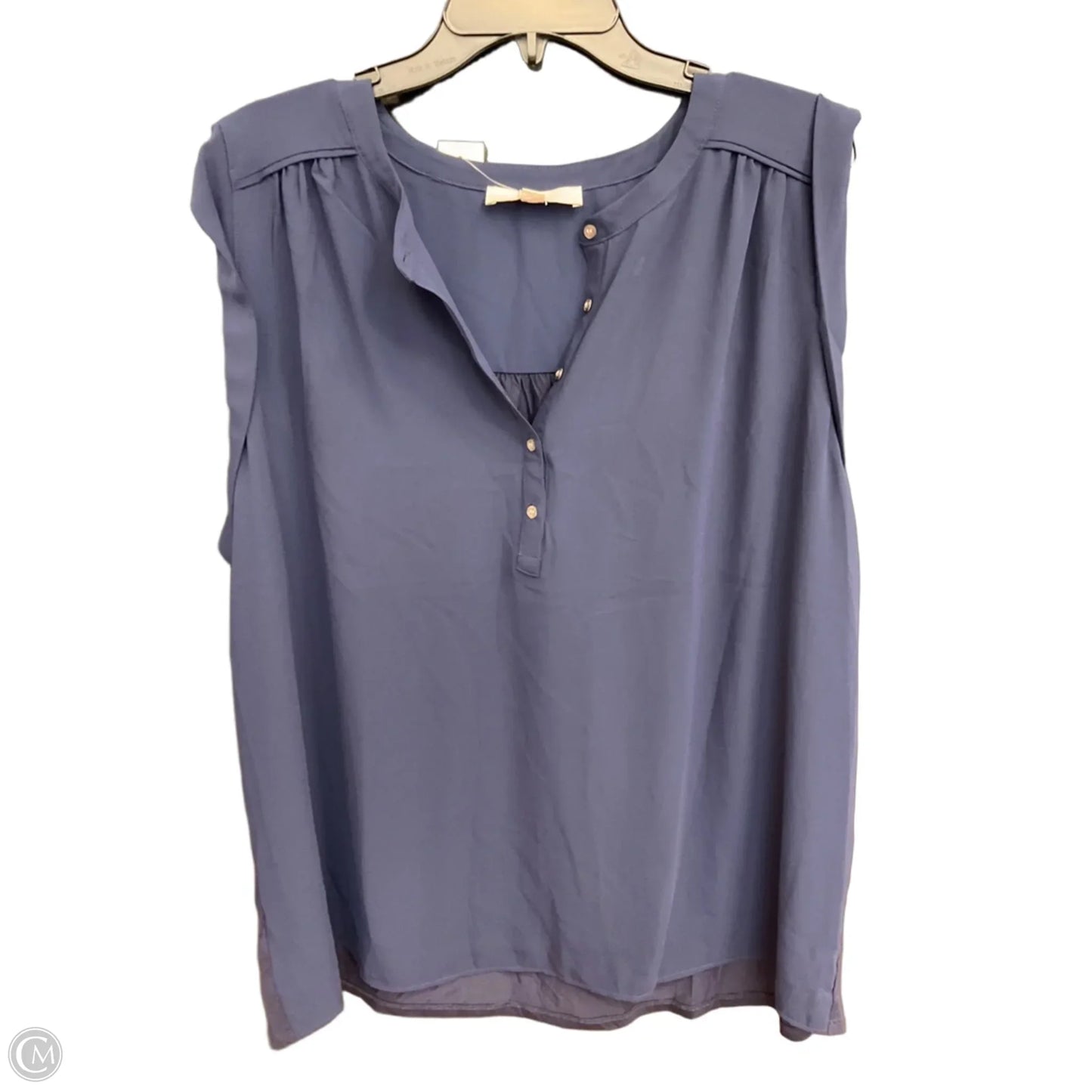 Top Sleeveless By Loft In Navy, Size: Xxl