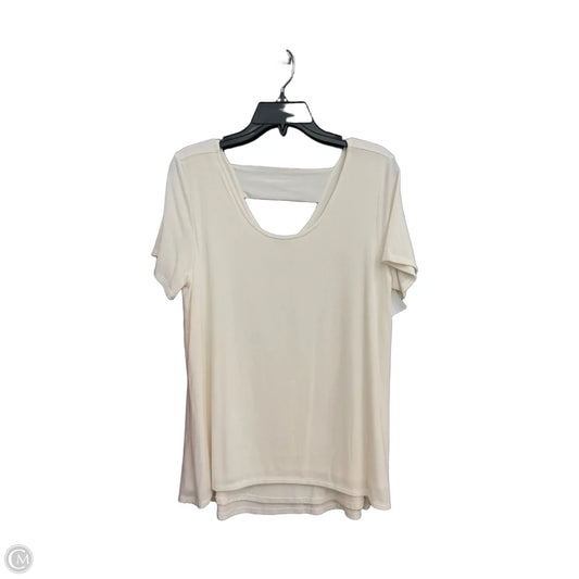 Top Short Sleeve By Soft Surroundings In Cream, Size: S
