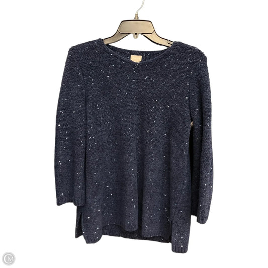 Sweater By Chicos In Navy, Size: M