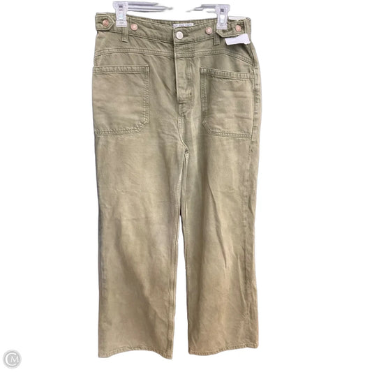 Jeans Wide Leg By We The Free In Green Denim, Size: 10