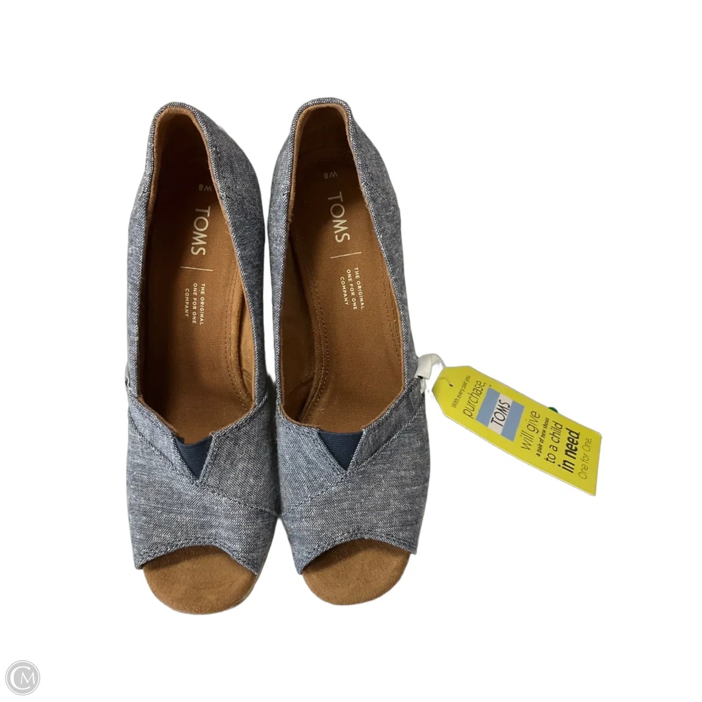 Shoes Heels Wedge By Toms In Blue, Size: 8