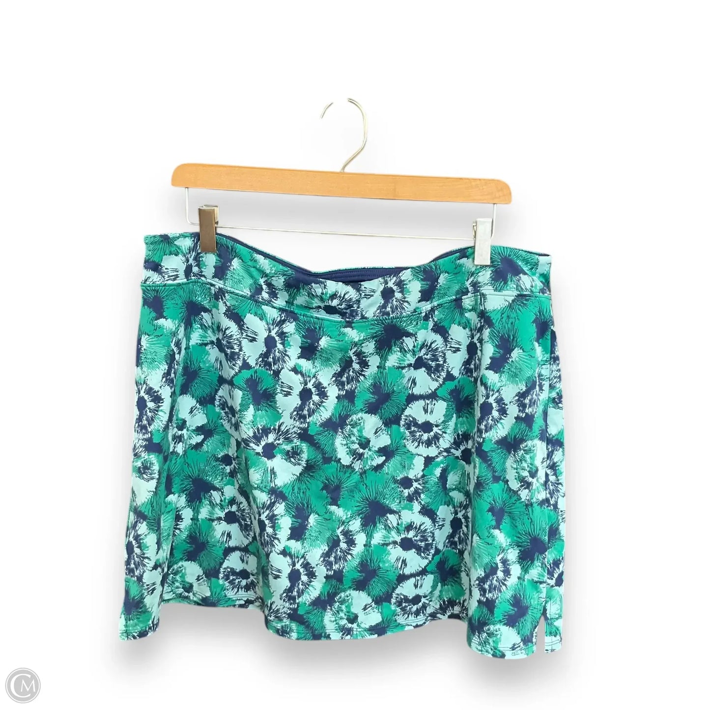 Athletic Skort By Tranquility In Blue, Size: Xxl