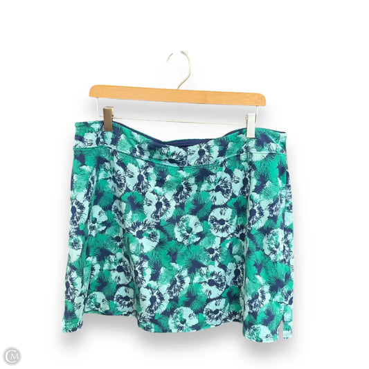Athletic Skort By Tranquility In Blue, Size: Xxl