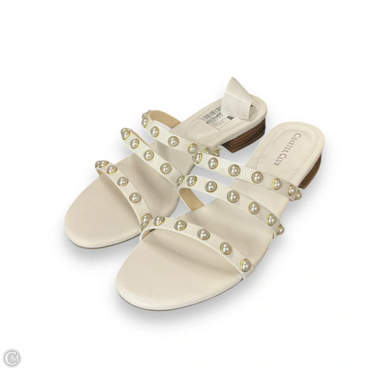 Sandals Flats By Charter Club In White, Size: 8.5